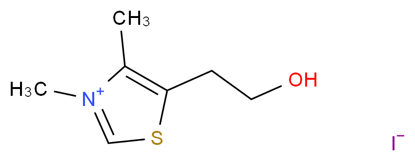 5-(2-hydroxyethyl)-3,4-dimethyl-1,3-thiazol-3-ium iodide_分子结构_CAS_16311-69-6