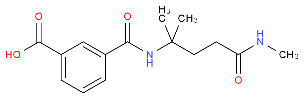 3-({[1,1-dimethyl-4-(methylamino)-4-oxobutyl]amino}carbonyl)benzoic acid_分子结构_CAS_)