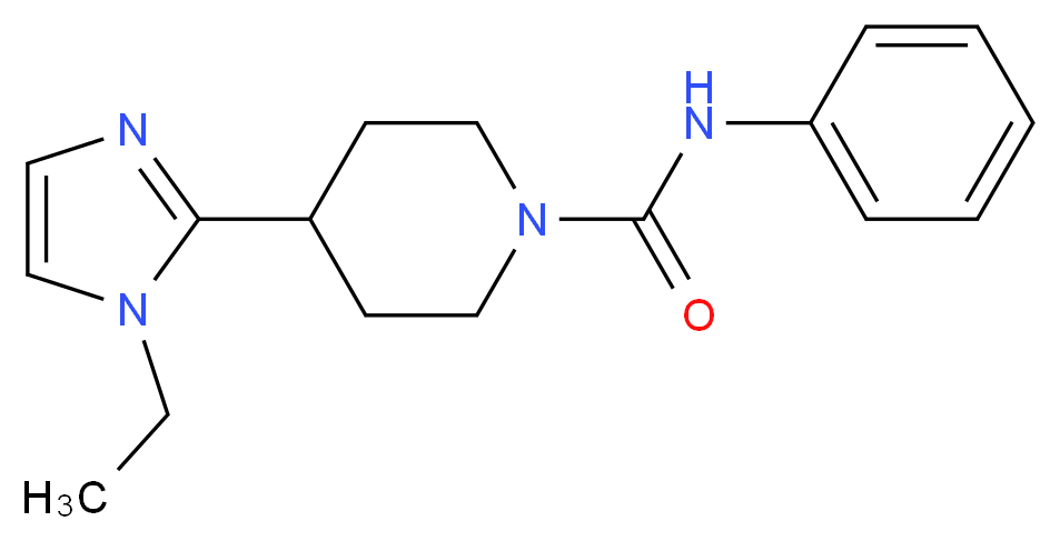 4-(1-ethyl-1H-imidazol-2-yl)-N-phenyl-1-piperidinecarboxamide_分子结构_CAS_)