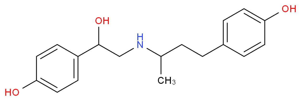 4-(1-hydroxy-2-{[4-(4-hydroxyphenyl)butan-2-yl]amino}ethyl)phenol_分子结构_CAS_97825-25-7