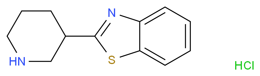 2-(piperidin-3-yl)benzo[d]thiazole hydrochloride_分子结构_CAS_)