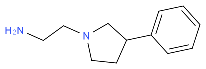 2-(3-Phenyl-pyrrolidin-1-yl)-ethylamine_分子结构_CAS_33304-29-9)