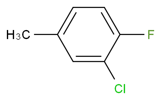 2-chloro-1-fluoro-4-methylbenzene_分子结构_CAS_1513-25-3