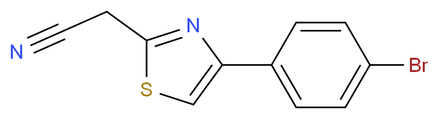 2-[4-(4-bromophenyl)-1,3-thiazol-2-yl]acetonitrile_分子结构_CAS_94833-31-5