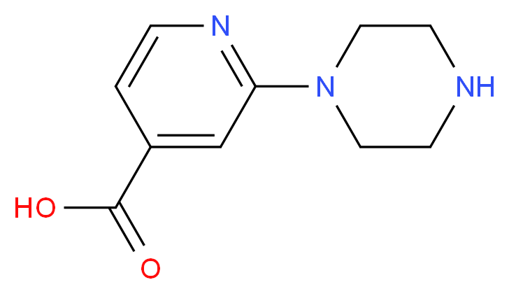 2-(Piperazin-1-yl)isonicotinic acid 97%_分子结构_CAS_)