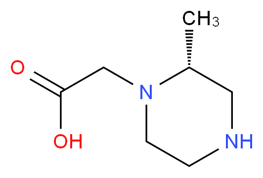 2-[(2R)-2-methylpiperazin-1-yl]acetic acid_分子结构_CAS_1240582-26-6