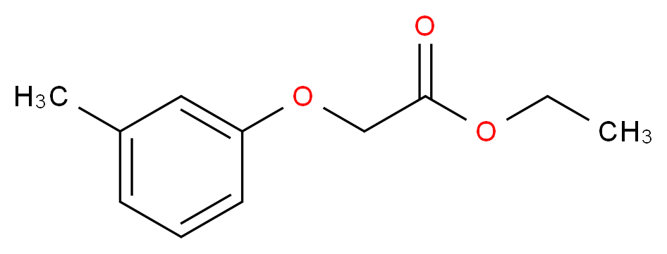 ethyl 2-(3-methylphenoxy)acetate_分子结构_CAS_66047-01-6