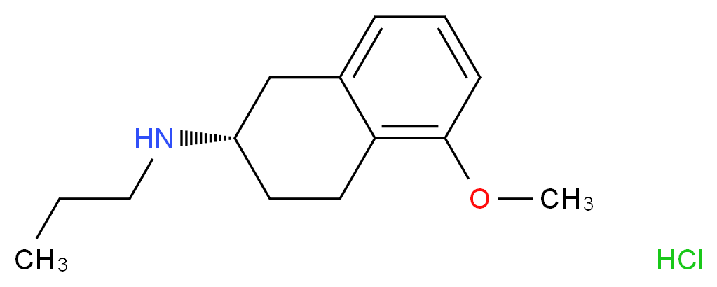 (2S)-5-methoxy-N-propyl-1,2,3,4-tetrahydronaphthalen-2-amine hydrochloride_分子结构_CAS_93601-86-6