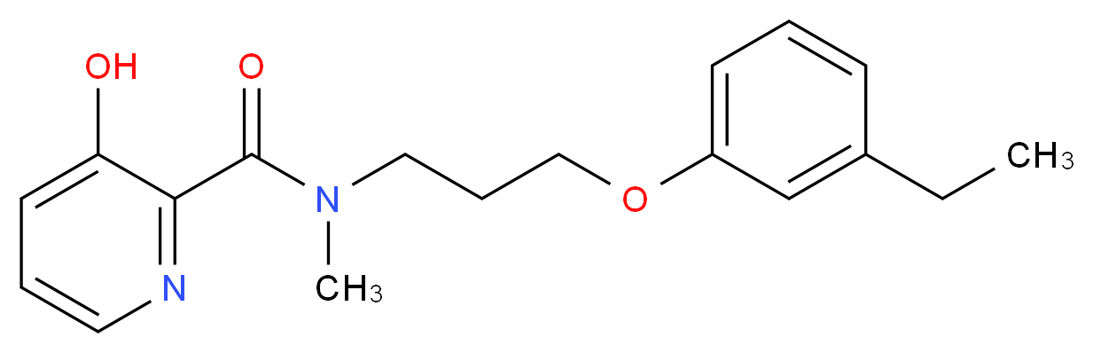 N-[3-(3-ethylphenoxy)propyl]-3-hydroxy-N-methylpyridine-2-carboxamide_分子结构_CAS_)