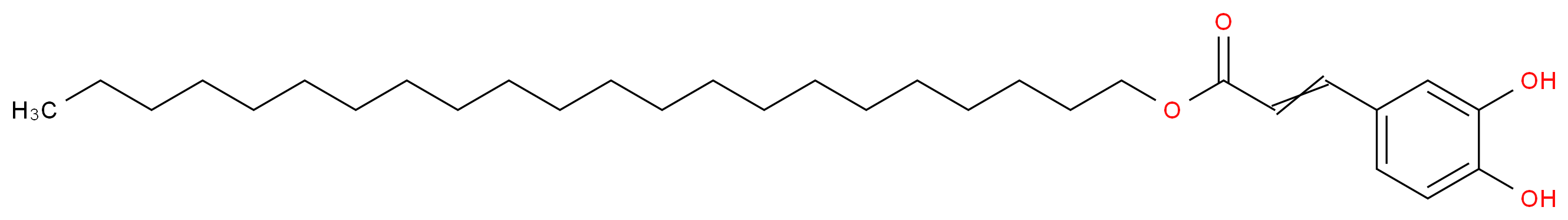 docosyl (2E)-3-(3,4-dihydroxyphenyl)prop-2-enoate_分子结构_CAS_50432-89-8