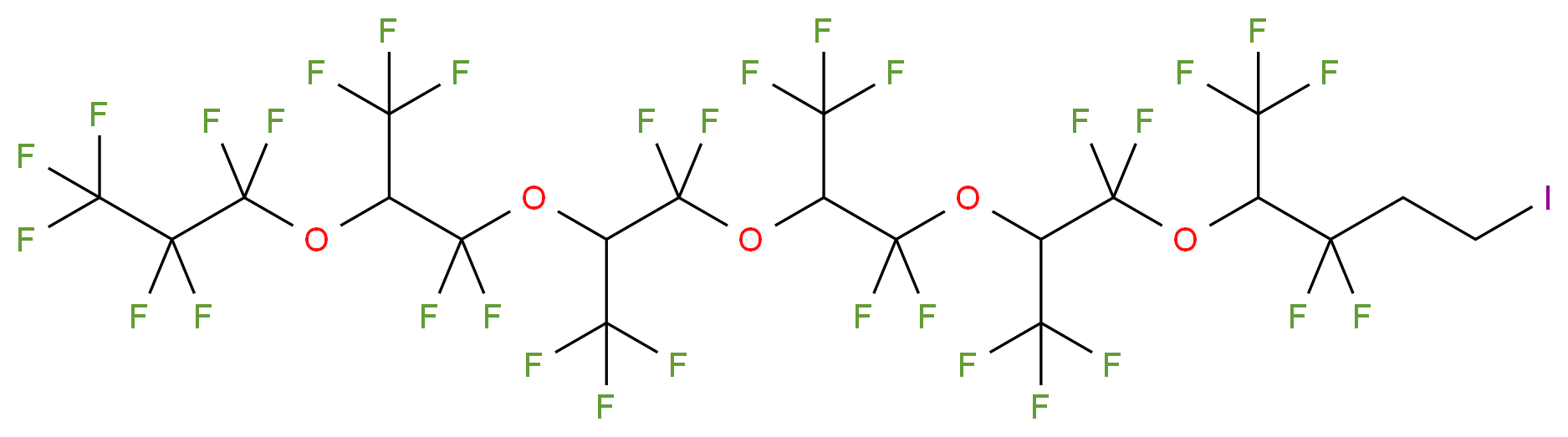 1-Iodo-1H,1H,2H,2H-perfluoro(4,7,10,13,16-pentamethyl-5,8,11,14,17-pentaoxaeicosane) 95%_分子结构_CAS_)