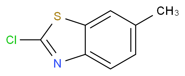 2-chloro-6-methyl-1,3-benzothiazole_分子结构_CAS_3507-26-4