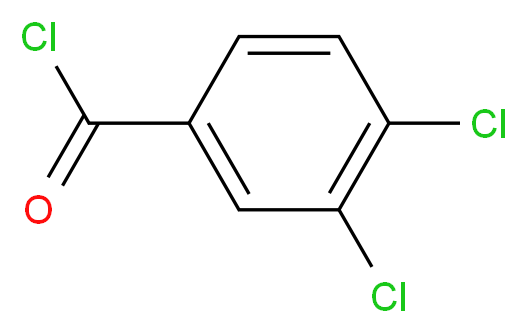 3,4-二氯苯甲酰氯_分子结构_CAS_3024-72-4)