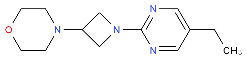 4-[1-(5-ethylpyrimidin-2-yl)azetidin-3-yl]morpholine_分子结构_CAS_)