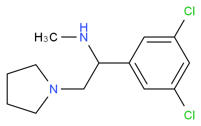 [1-(3,5-dichlorophenyl)-2-(pyrrolidin-1-yl)ethyl](methyl)amine_分子结构_CAS_672310-02-0