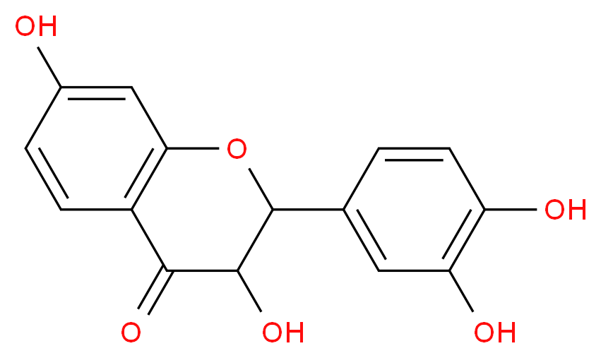 2-(3,4-dihydroxyphenyl)-3,7-dihydroxy-3,4-dihydro-2H-1-benzopyran-4-one_分子结构_CAS_20725-03-5