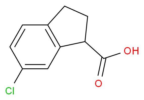 6-Chloro-2,3-dihydro-1H-indene-1-carboxylic acid_分子结构_CAS_52651-15-7)