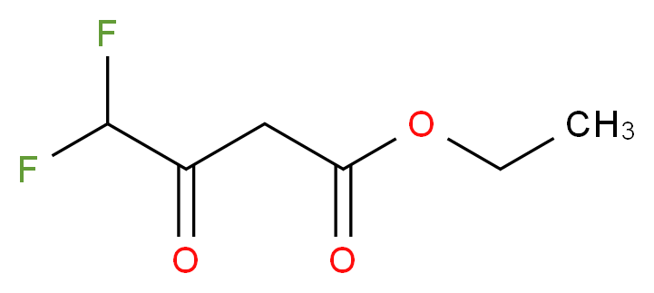 4,4-二氟乙酰乙酸乙酯_分子结构_CAS_352-24-9)