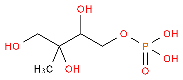 (2,3,4-trihydroxy-3-methylbutoxy)phosphonic acid_分子结构_CAS_206440-72-4