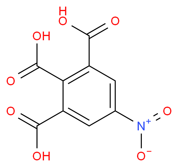 5-Nitrobenzene-1,2,3-tricarboxylic acid_分子结构_CAS_3807-81-6)