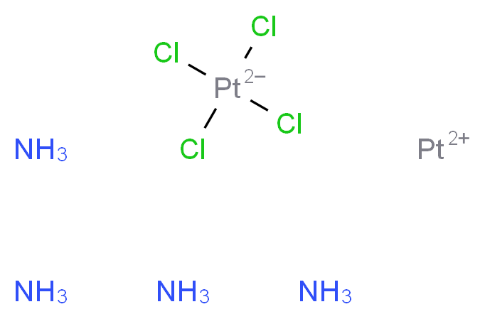 platinum(2+) ion tetrachloroplatinumdiuide tetraamine_分子结构_CAS_13820-46-7