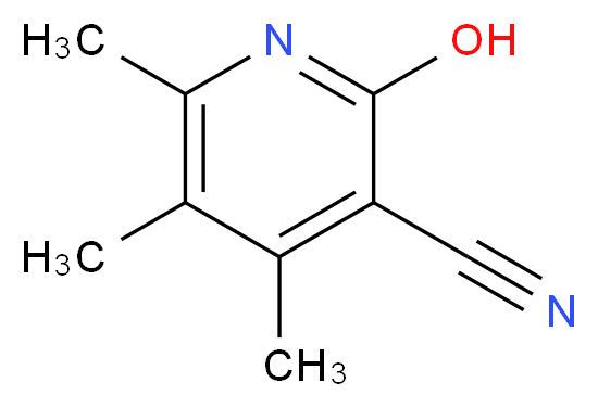 2-hydroxy-4,5,6-trimethylnicotinonitrile_分子结构_CAS_91591-59-2)