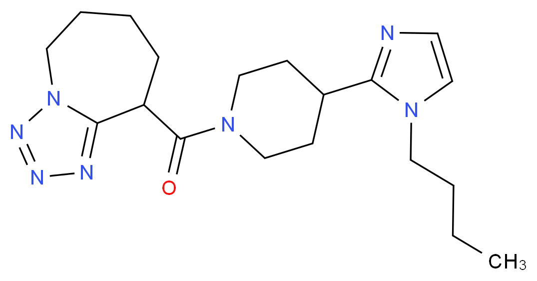 9-{[4-(1-butyl-1H-imidazol-2-yl)piperidin-1-yl]carbonyl}-6,7,8,9-tetrahydro-5H-tetrazolo[1,5-a]azepine_分子结构_CAS_)