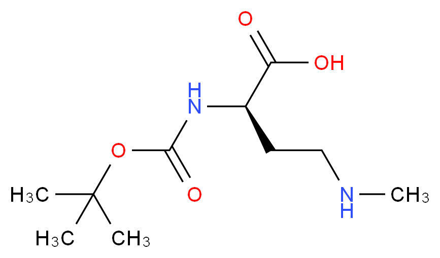 (2R)-2-{[(tert-butoxy)carbonyl]amino}-4-(methylamino)butanoic acid_分子结构_CAS_110755-32-3