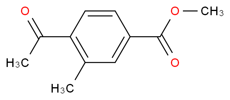 methyl 4-acetyl-3-methylbenzoate_分子结构_CAS_57542-73-1)