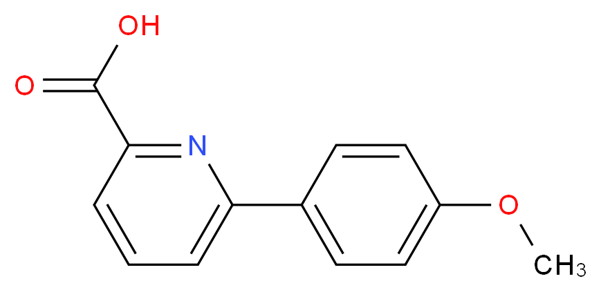 6-(4-METHOXYPHENYL)PYRIDINE-2-CARBOXYLIC ACID_分子结构_CAS_86096-70-0)