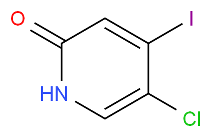 5-chloro-4-iodo-1,2-dihydropyridin-2-one_分子结构_CAS_1125410-07-2