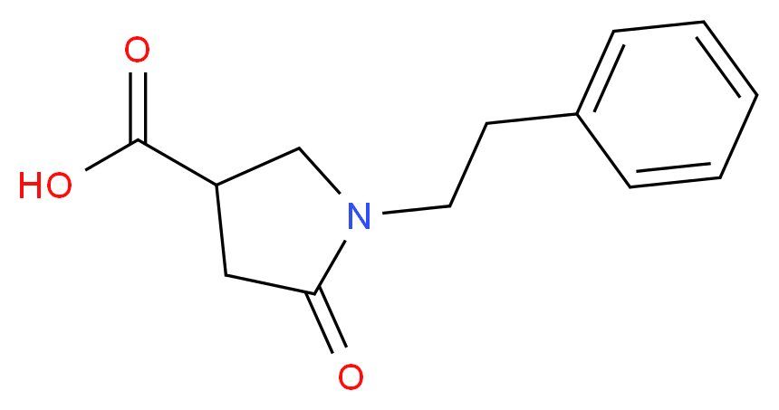 5-Oxo-1-phenethyl-pyrrolidine-3-carboxylic acid_分子结构_CAS_)