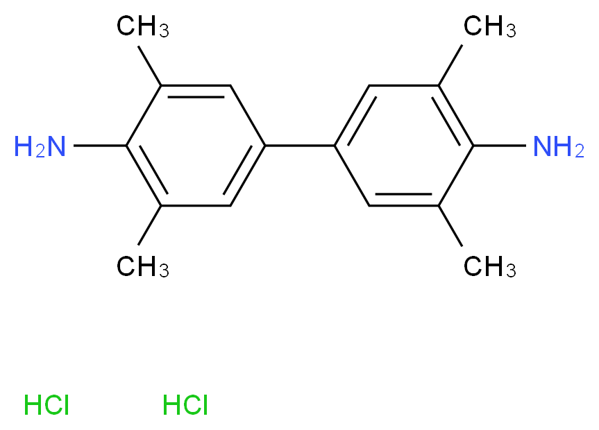 3,3′,5,5′-四甲基联苯胺 二盐酸盐_分子结构_CAS_64285-73-0)