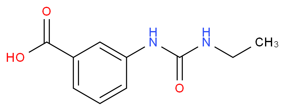 3-[(ethylcarbamoyl)amino]benzoic acid_分子结构_CAS_23754-39-4