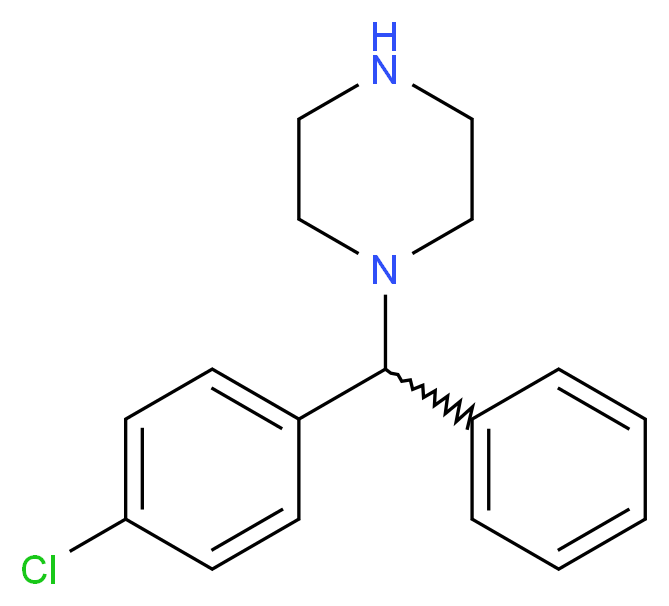 1-[(4-Chlorophenyl)phenylmethyl]piperazine_分子结构_CAS_303-26-4)