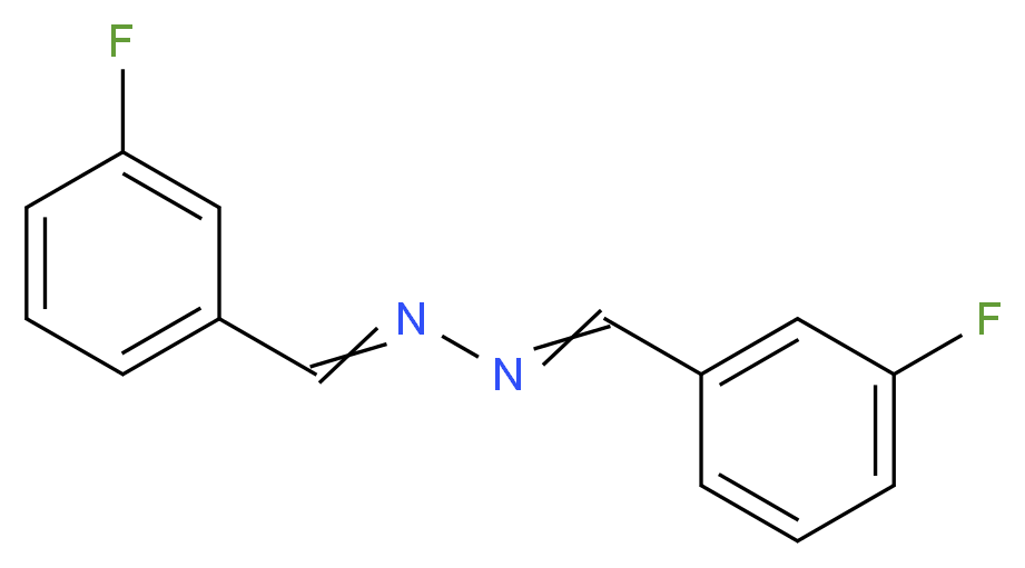 bis[(3-fluorophenyl)methylidene]hydrazine_分子结构_CAS_15332-10-2