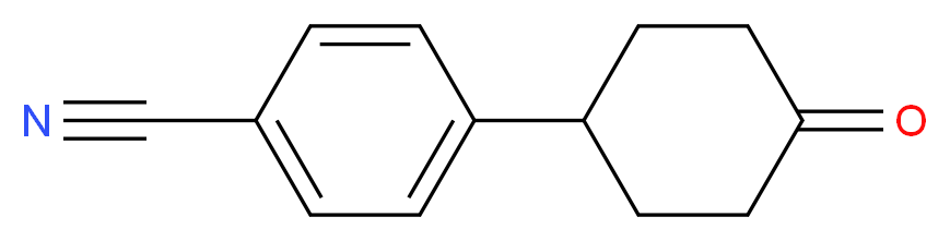 4-(4-oxocyclohexyl)benzonitrile_分子结构_CAS_73204-07-6