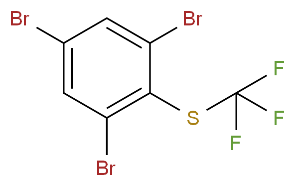 1,3,5-tribromo-2-[(trifluoromethyl)sulfanyl]benzene_分子结构_CAS_1215205-79-0