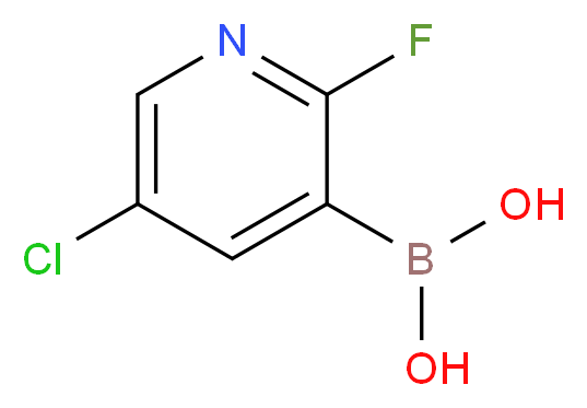 5-氯-2-氟吡啶-3-硼酸_分子结构_CAS_937595-70-5)