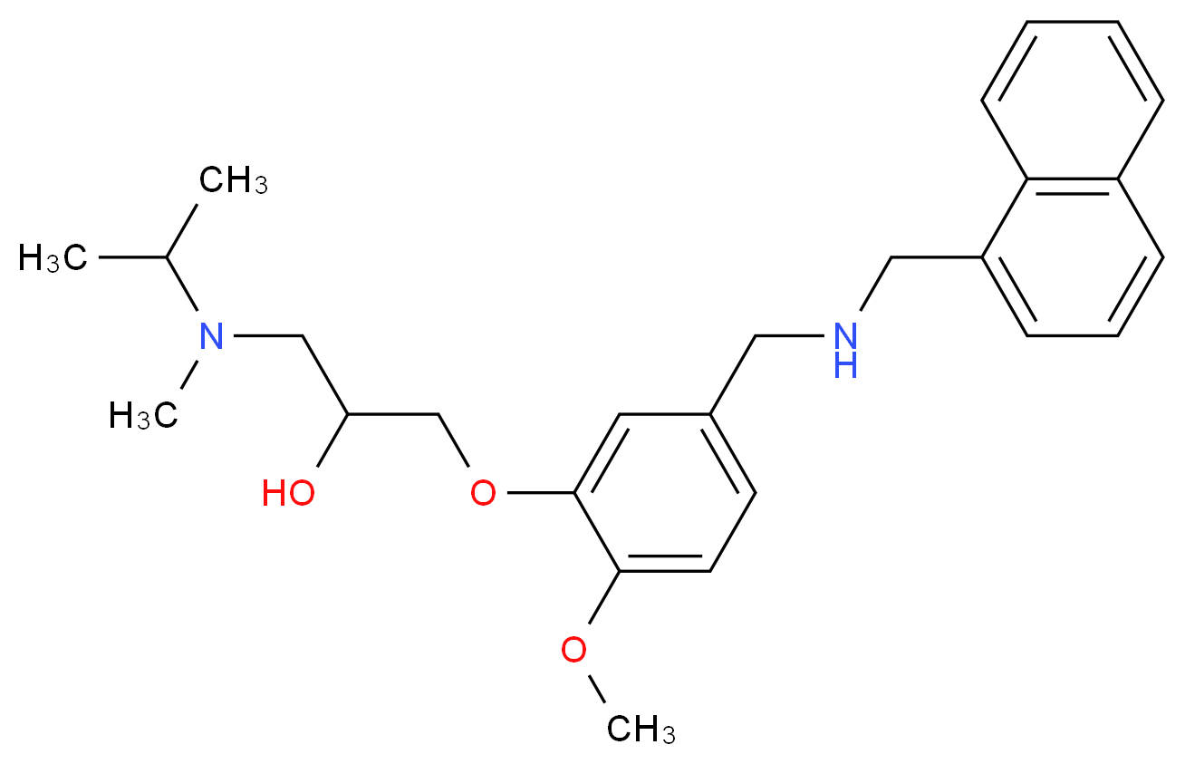 1-[isopropyl(methyl)amino]-3-(2-methoxy-5-{[(1-naphthylmethyl)amino]methyl}phenoxy)-2-propanol_分子结构_CAS_)