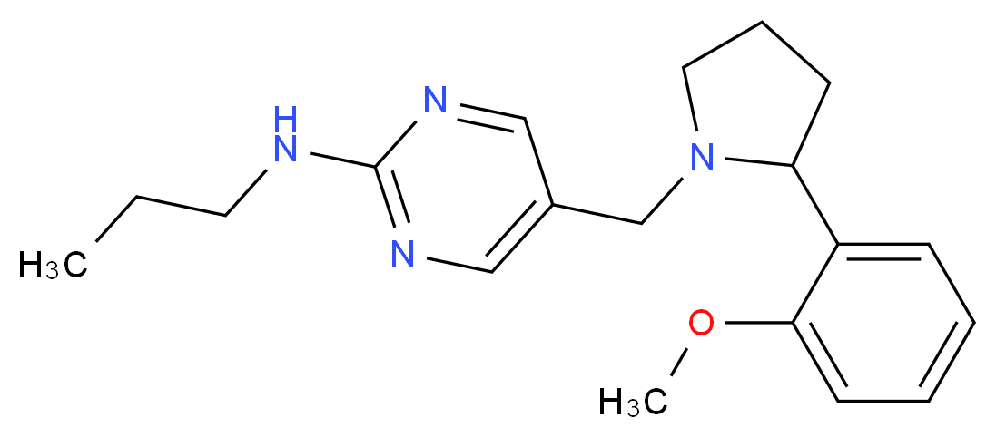 5-{[2-(2-methoxyphenyl)pyrrolidin-1-yl]methyl}-N-propylpyrimidin-2-amine_分子结构_CAS_)