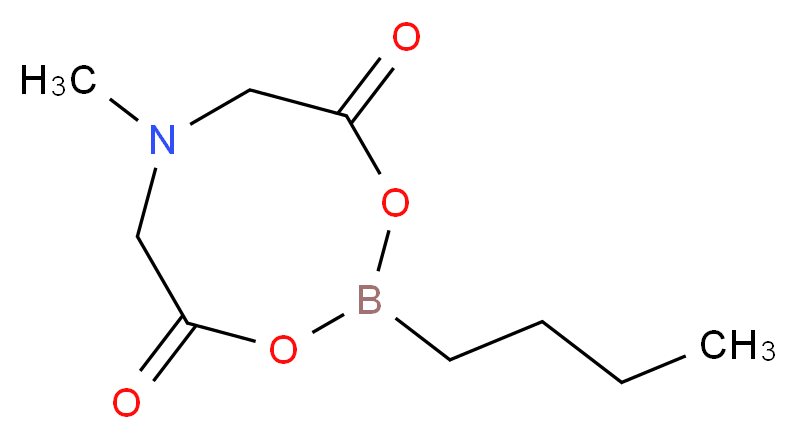 正丁基硼酸甲基亚氨基二乙酸酯_分子结构_CAS_1104637-43-5)