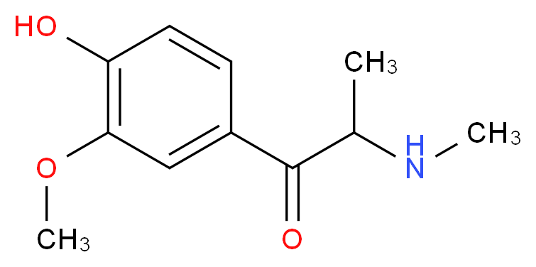 1-(4-hydroxy-3-methoxyphenyl)-2-(methylamino)propan-1-one_分子结构_CAS_916177-15-6