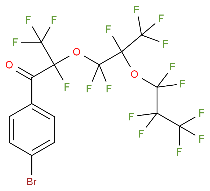 1-(4-Bromophenyl)perfluoro-2,5-dimethyl-3,6-dioxanonan-1-one_分子结构_CAS_67727-74-6)