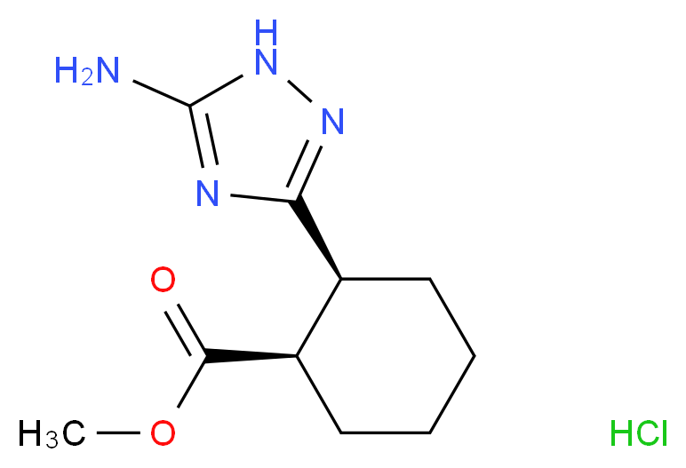 (1R,2S)-methyl 2-(5-amino-1H-1,2,4-triazol-3-yl)cyclohexanecarboxylate hydrochloride_分子结构_CAS_)