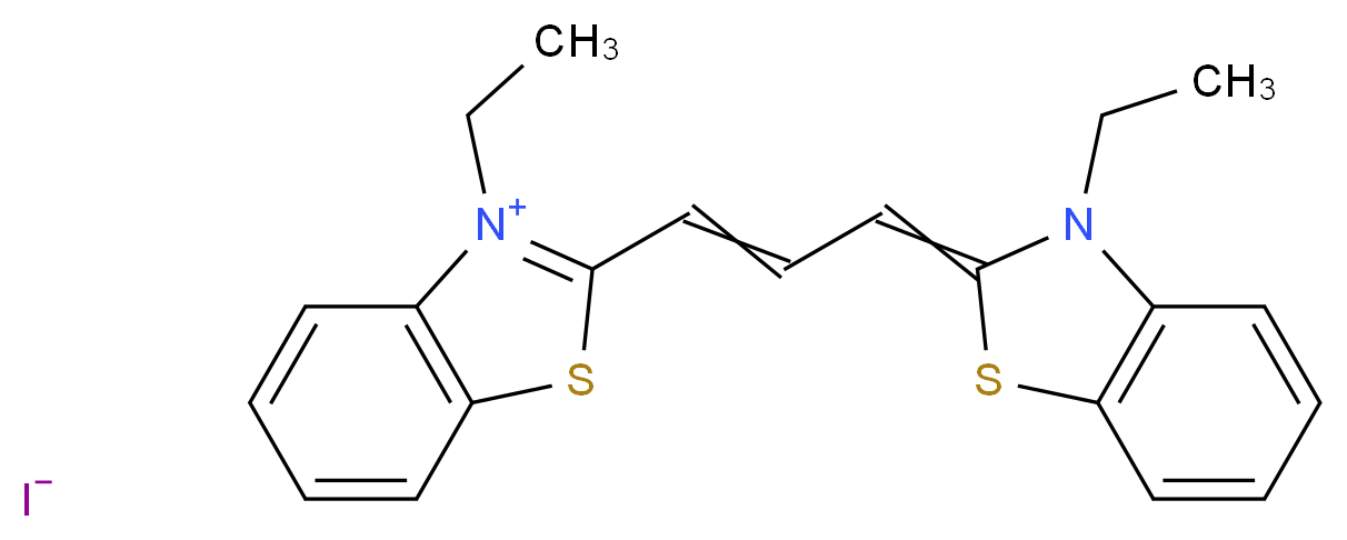 3,3'-DIETHYLTHIACARBOCYANINE IODIDE_分子结构_CAS_905-97-5)