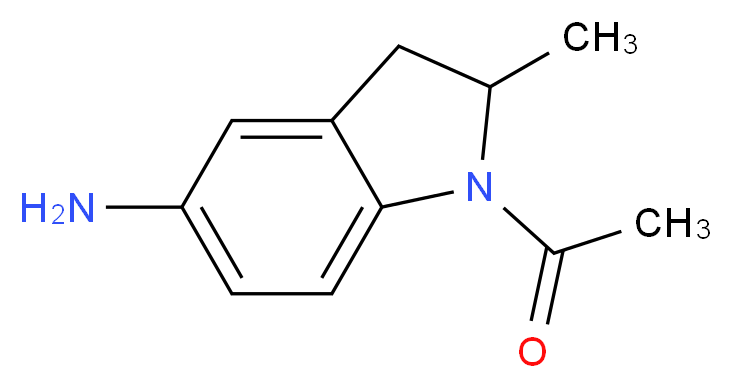 1-acetyl-2-methylindolin-5-amine_分子结构_CAS_95545-03-2)