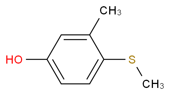 3-methyl-4-(methylsulfanyl)phenol_分子结构_CAS_3120-74-9