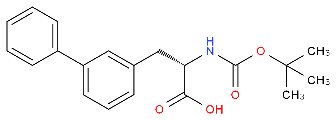 (2S)-2-[(TERT-BUTOXY)CARBONYLAMINO]-3-(3-PHENYLPHENYL)PROPANOIC ACID_分子结构_CAS_608528-91-2)