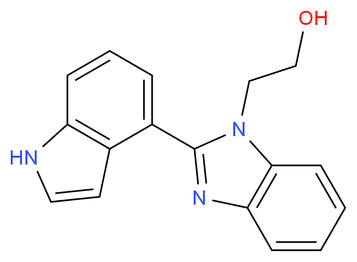 2-[2-(1H-indol-4-yl)-1H-benzimidazol-1-yl]ethanol_分子结构_CAS_)